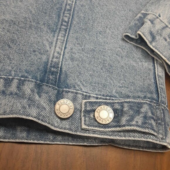 PacSun by Playboy Jacket Blue Denim Long Sleeve Button Up Men's Small Unisex - Picture 8 of 15